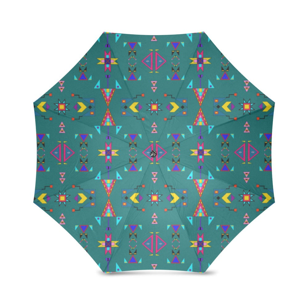 Enemy Territory Teal Foldable Umbrella