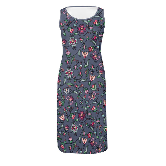 Amber Evening Garland Blue Phaedra Dress