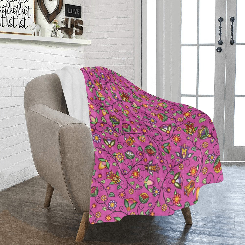 Heartbeat Petals Pink Ultra-Soft Micro Fleece Blanket 40"x50"