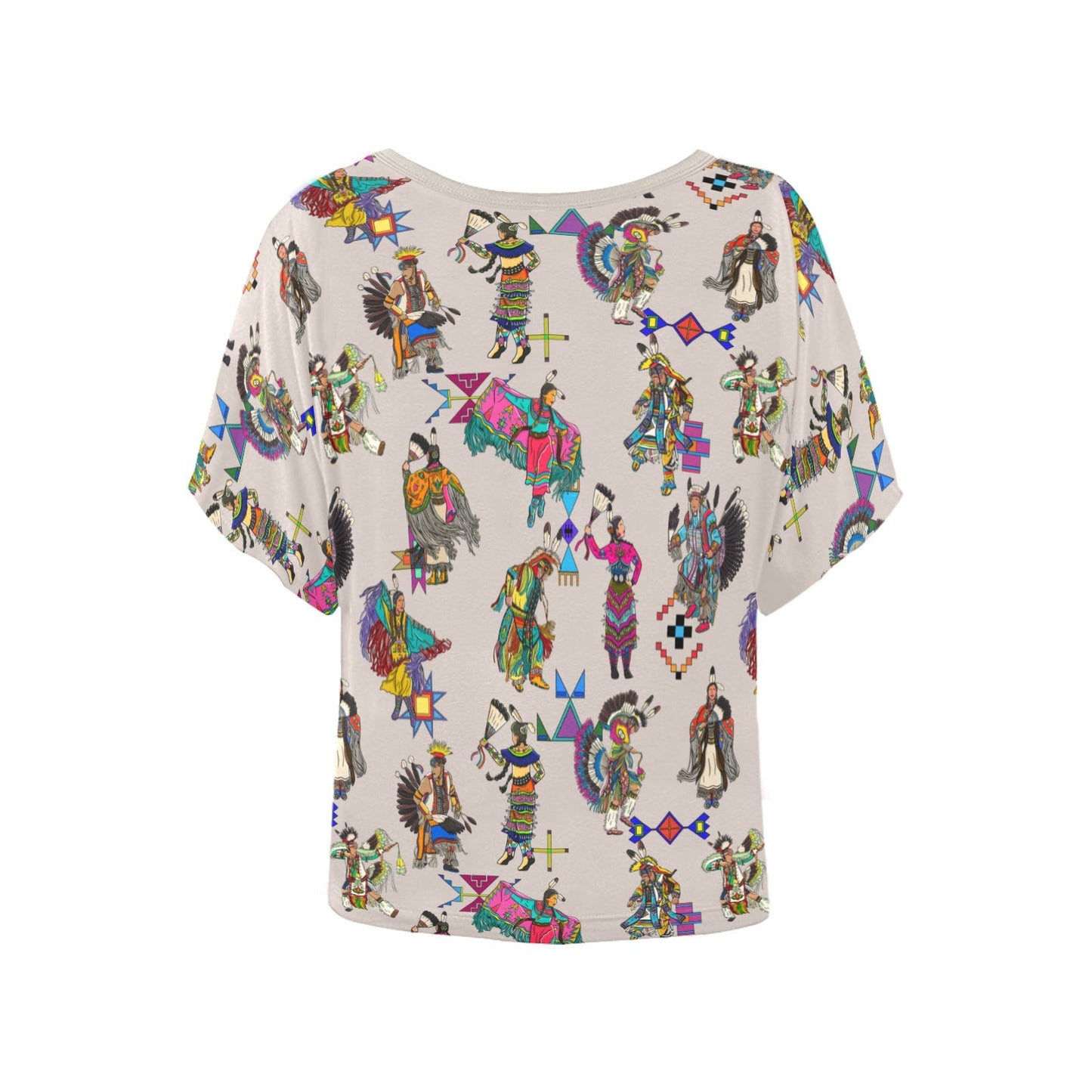 Grand Entry Dancers Muslin Women's Batwing-Sleeved Blouse T shirt