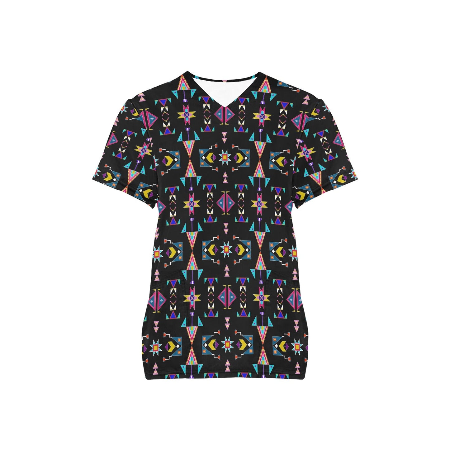 Enemy Territory Black Scrub Top