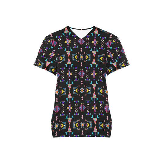 Enemy Territory Black Scrub Top