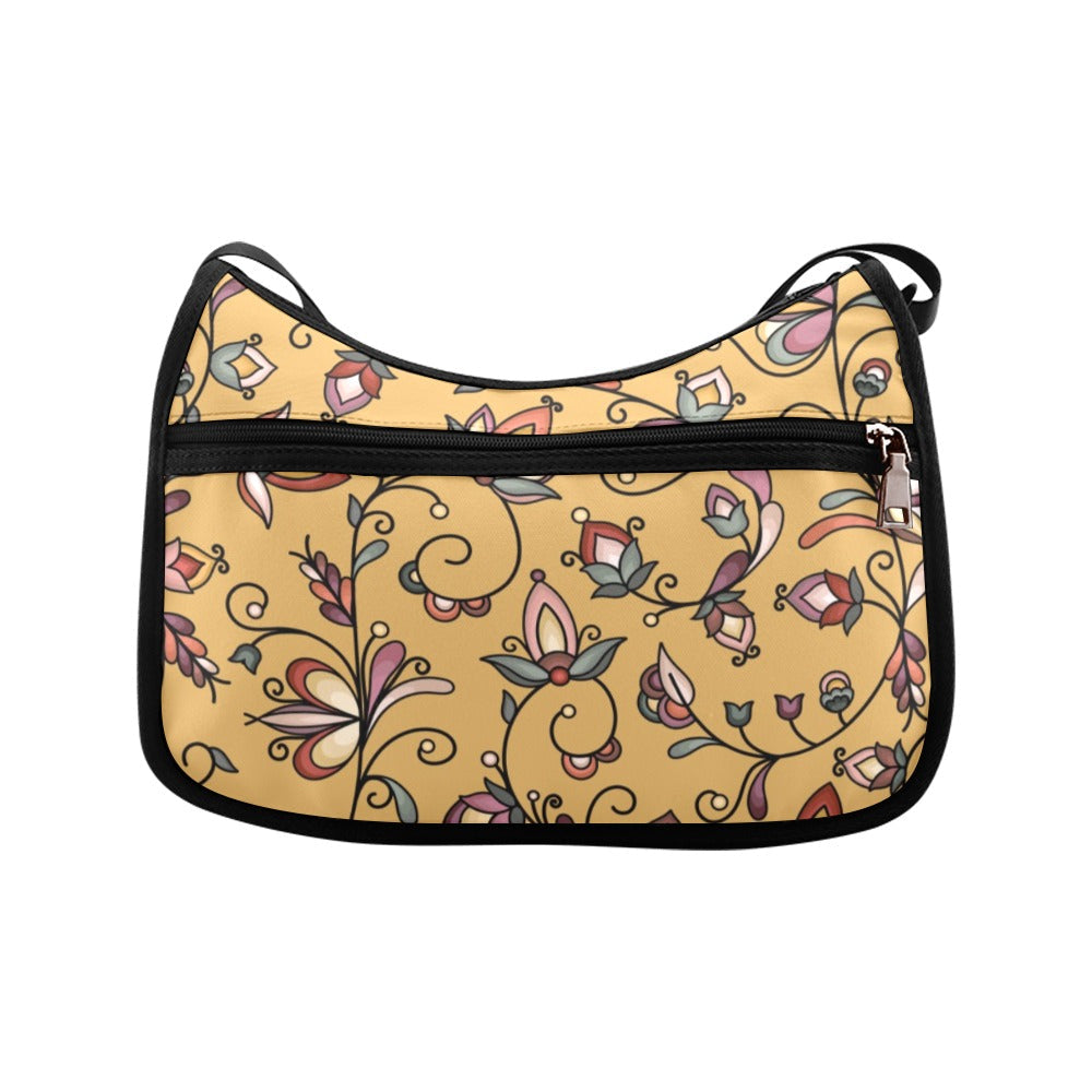 Burnt Sky Petals Gold Crossbody Bag