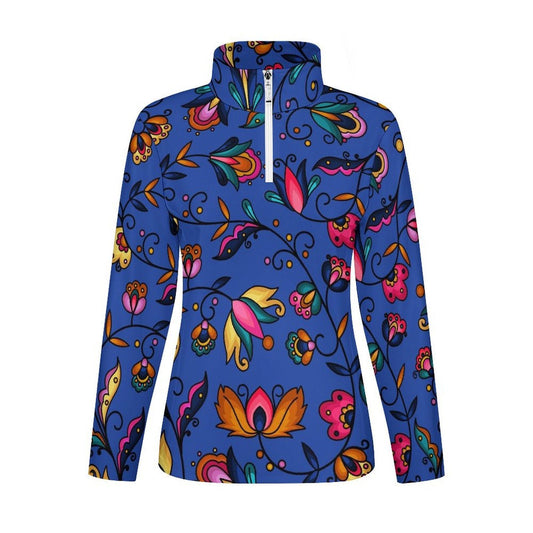 Copper Prairie Petals Long Sleeve Yoga Shirt