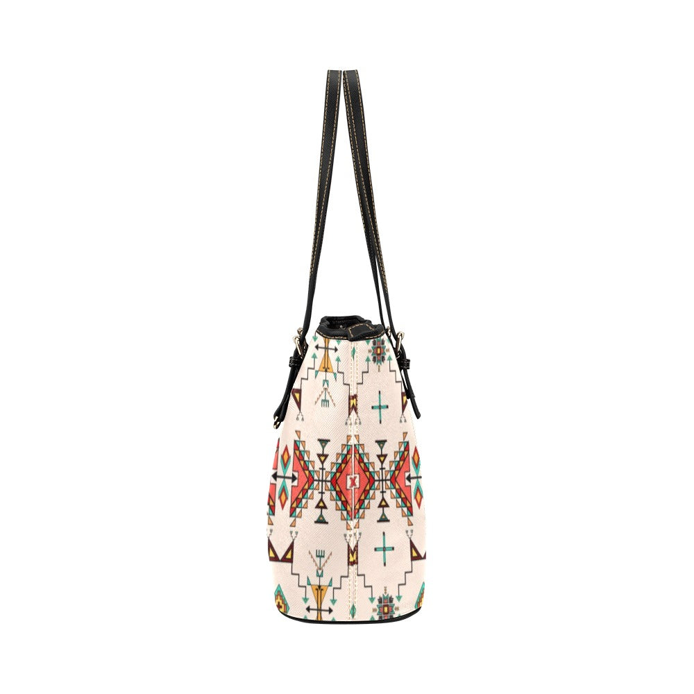 Thunder Flight Cream Leather Tote