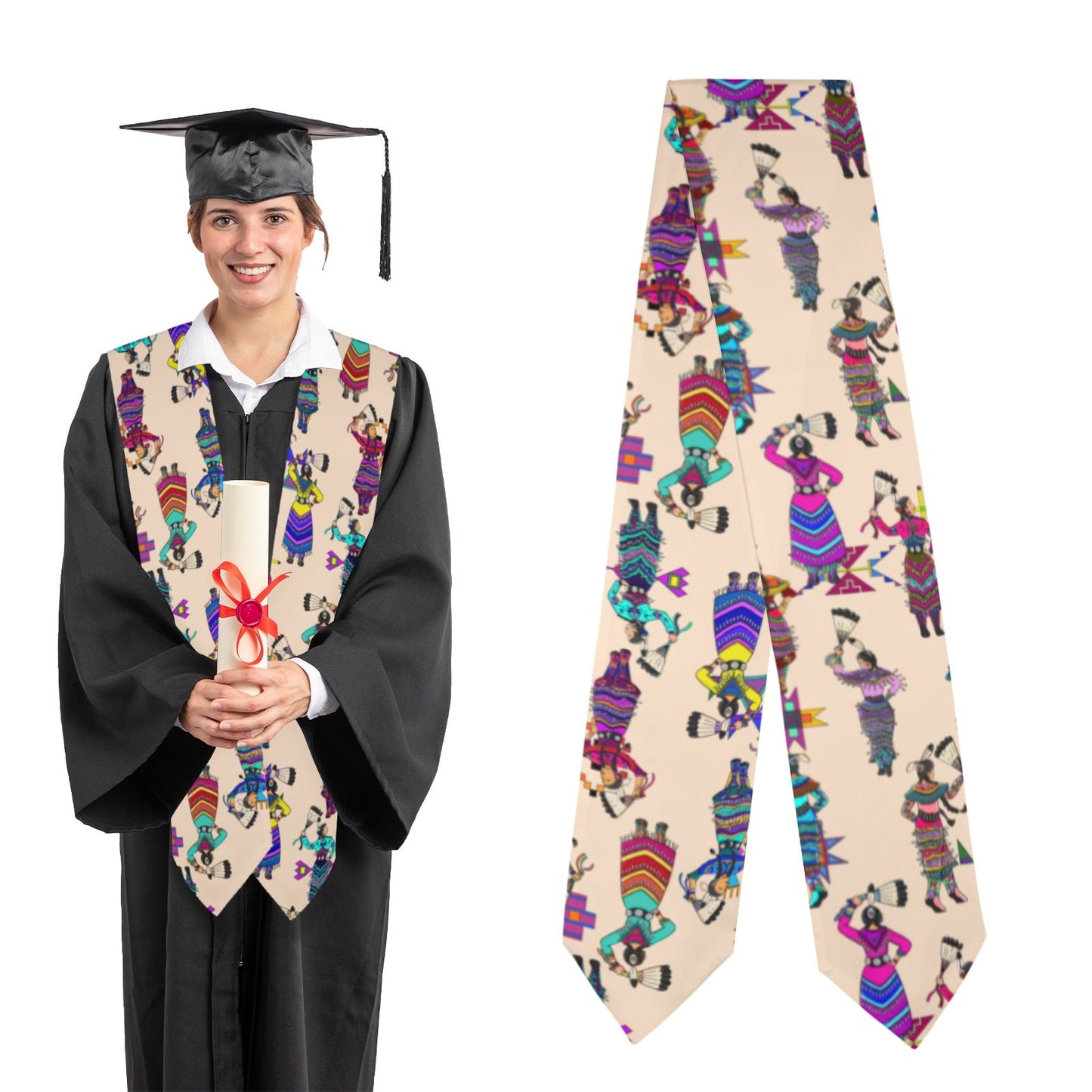 Women's Jingle Dancers Muslin Graduation Stole