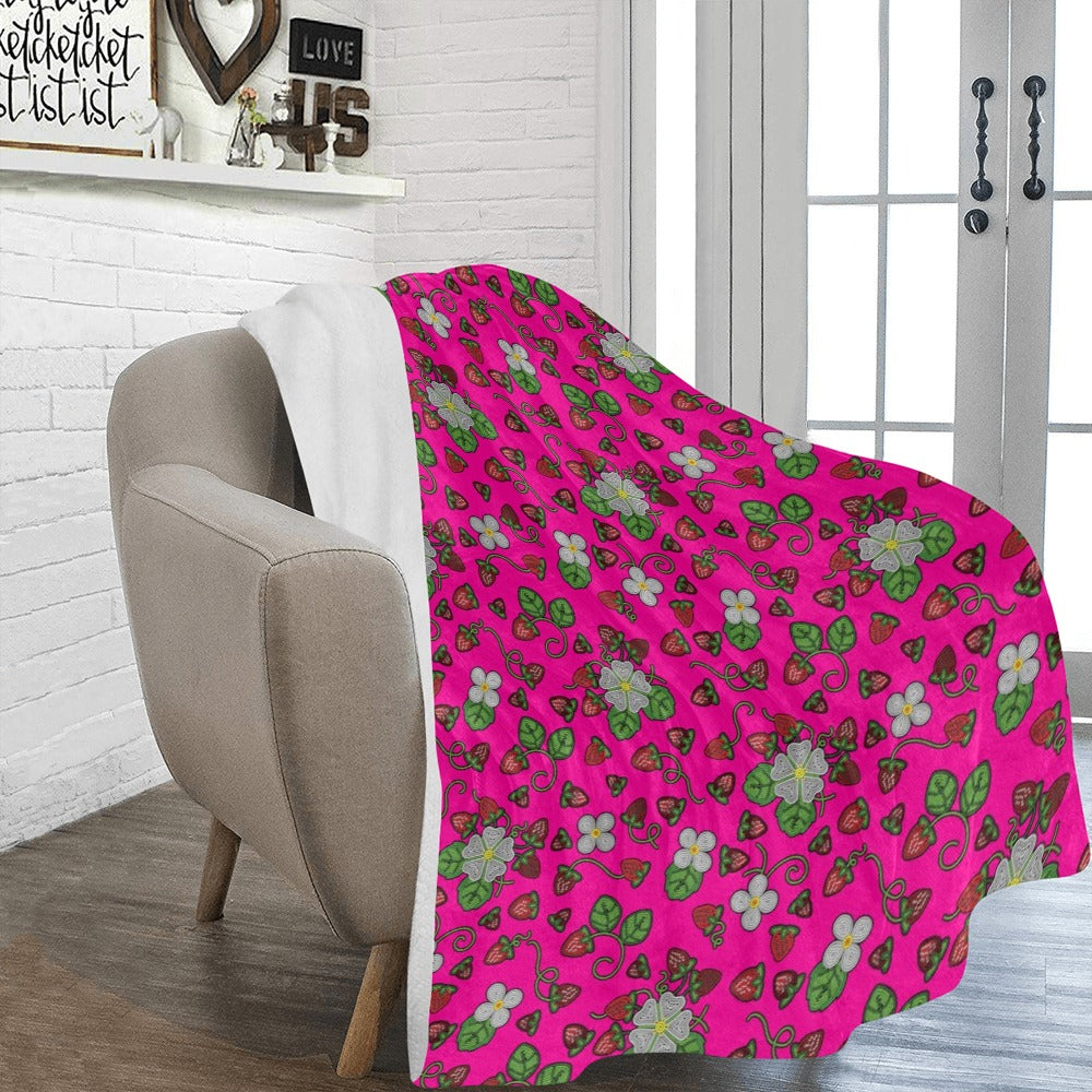 Strawberry Dreams Blush X-Large Micro Fleece Blanket