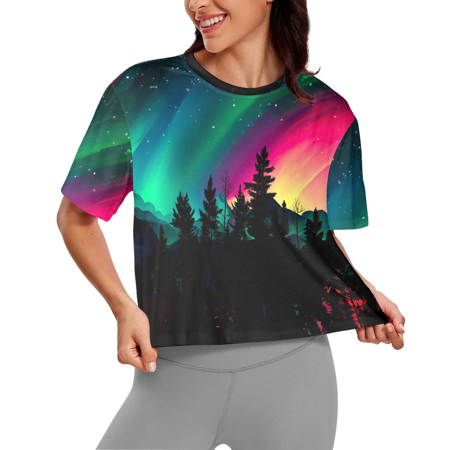 Aurora Medicine Animals Crop Top