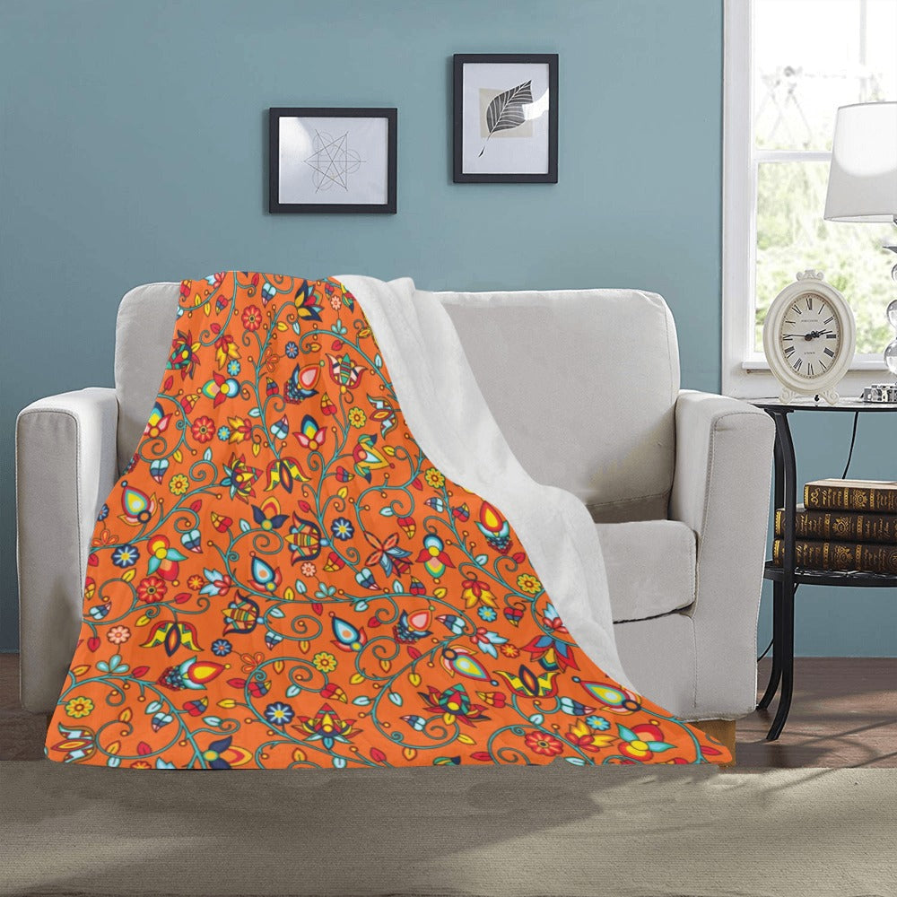 Thorny Path Orange Ultra-Soft Micro Fleece Blanket 40"x50"