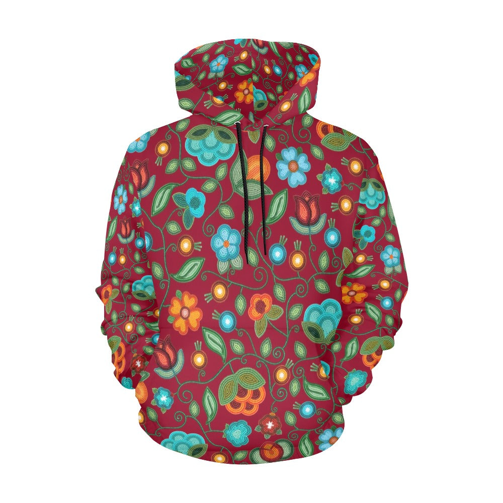 Prairie Fire Petals Red Hoodie for Men