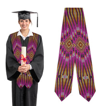 Load image into Gallery viewer, Fire Feather Pink Graduation Stole
