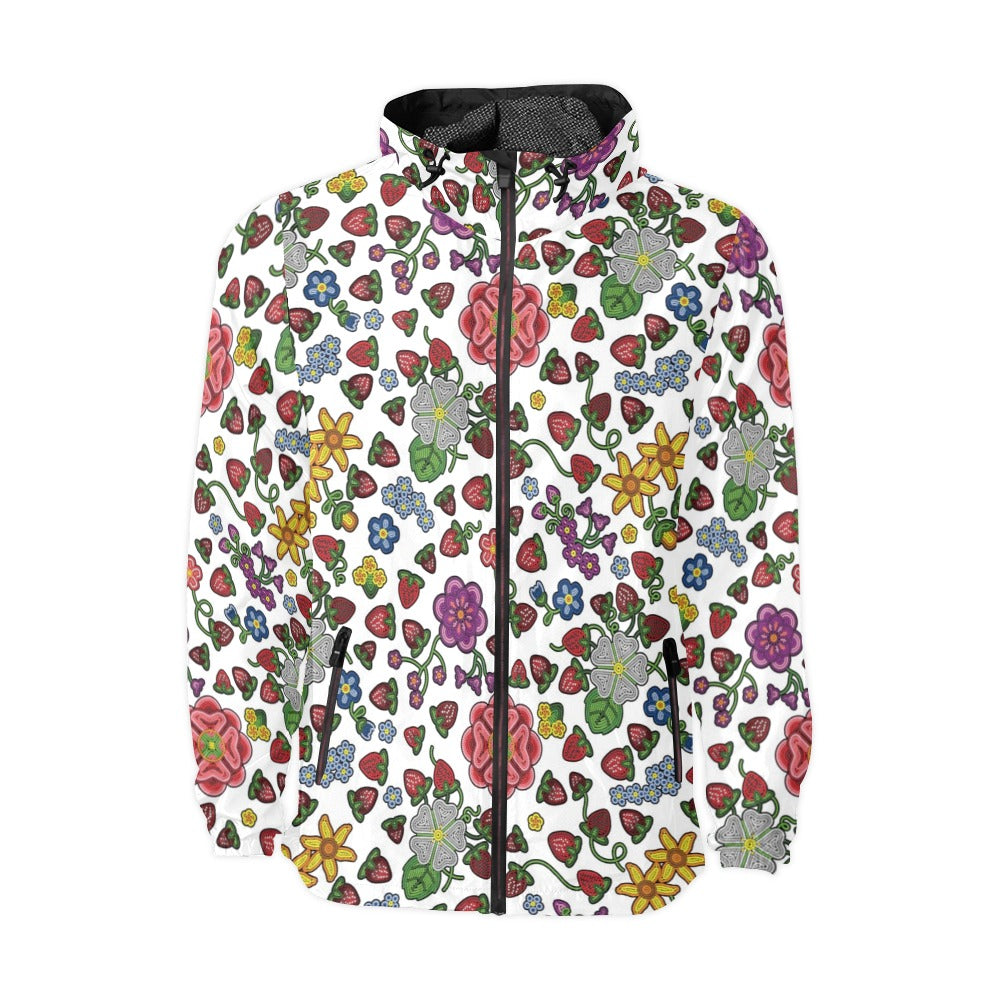 Berry Pop White Men's Windbreaker