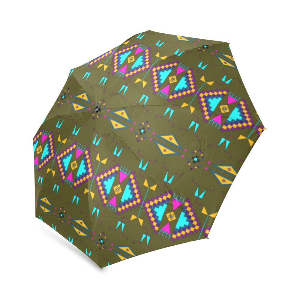 Rite of Passage Olive Foldable Umbrella