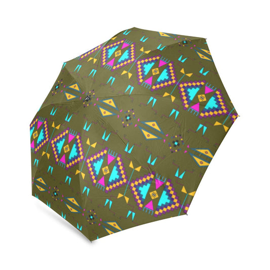 Rite of Passage Olive Foldable Umbrella