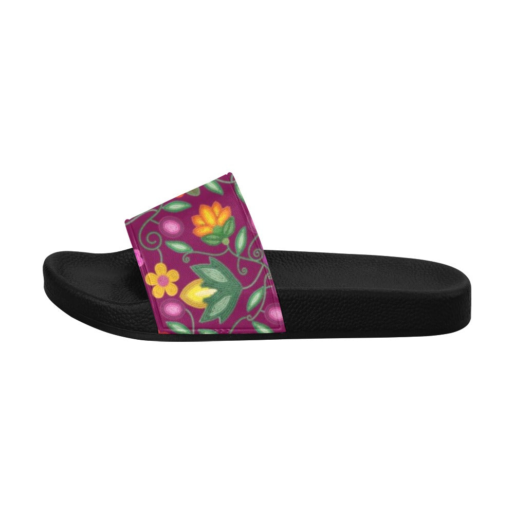 Boreal Bounty Dark Magenta Slide Sandals