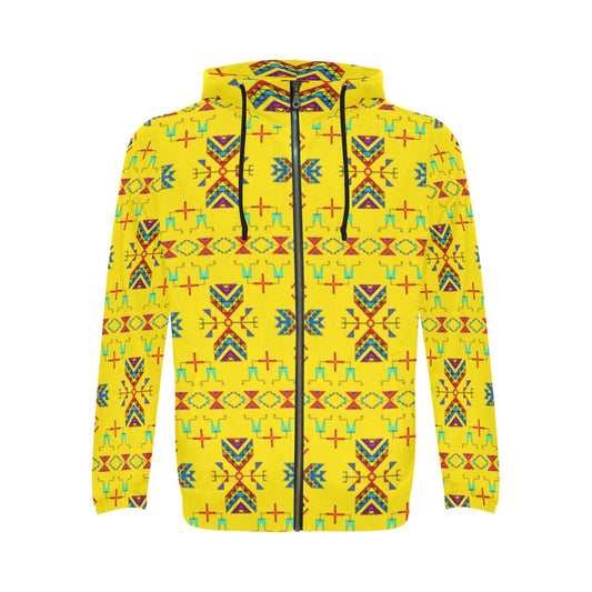 Rainy Chief Rainbow Yellow Zip Hoodie