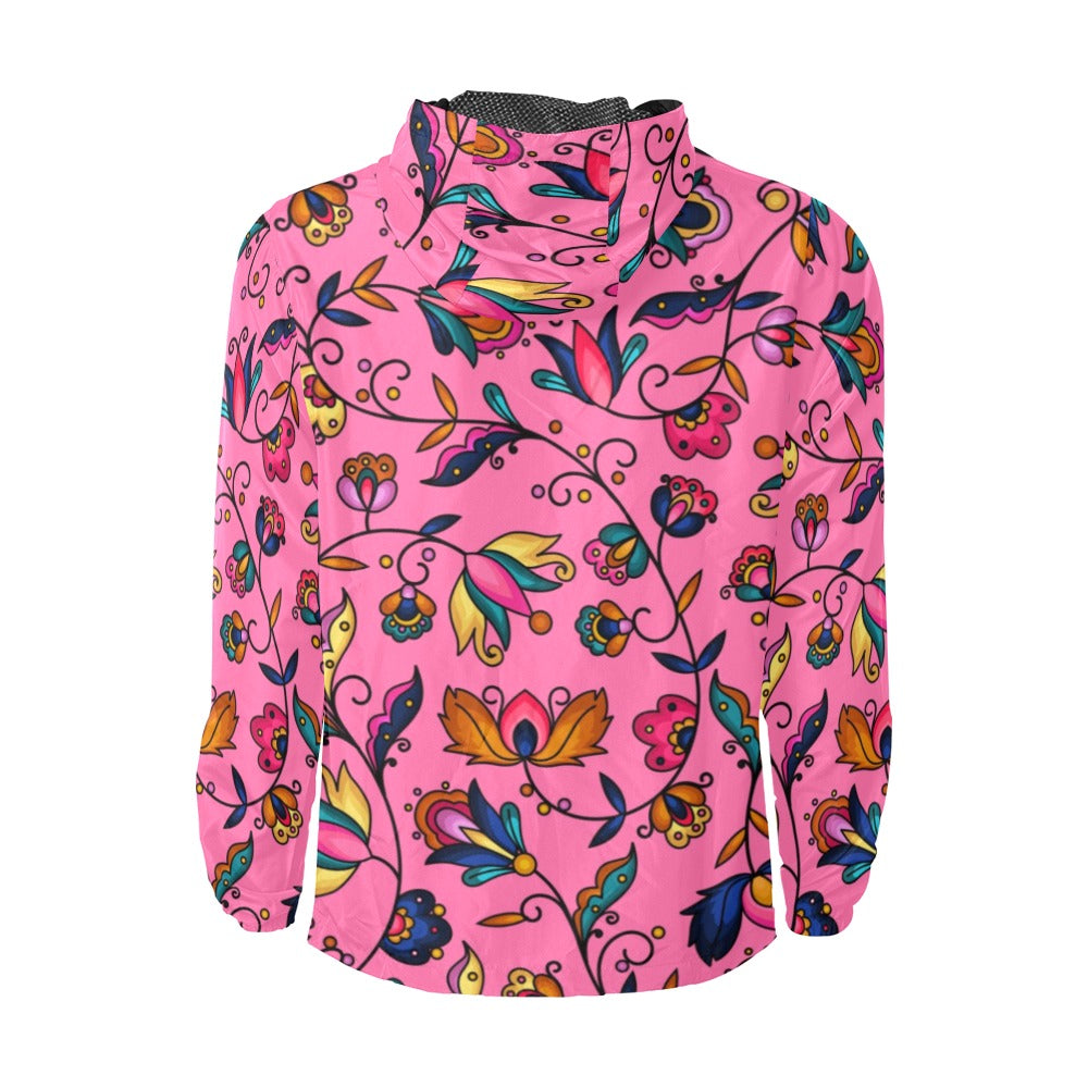 Copper Prairie Petals Pink Men's Windbreaker