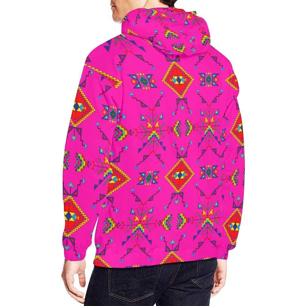 Buffalo Jump Pink Hoodie for Men