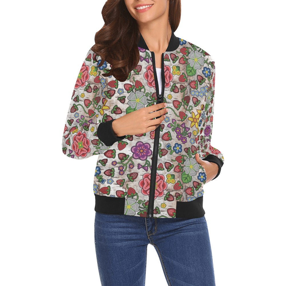 Berry Pop Br Bark Bomber Jacket for Women