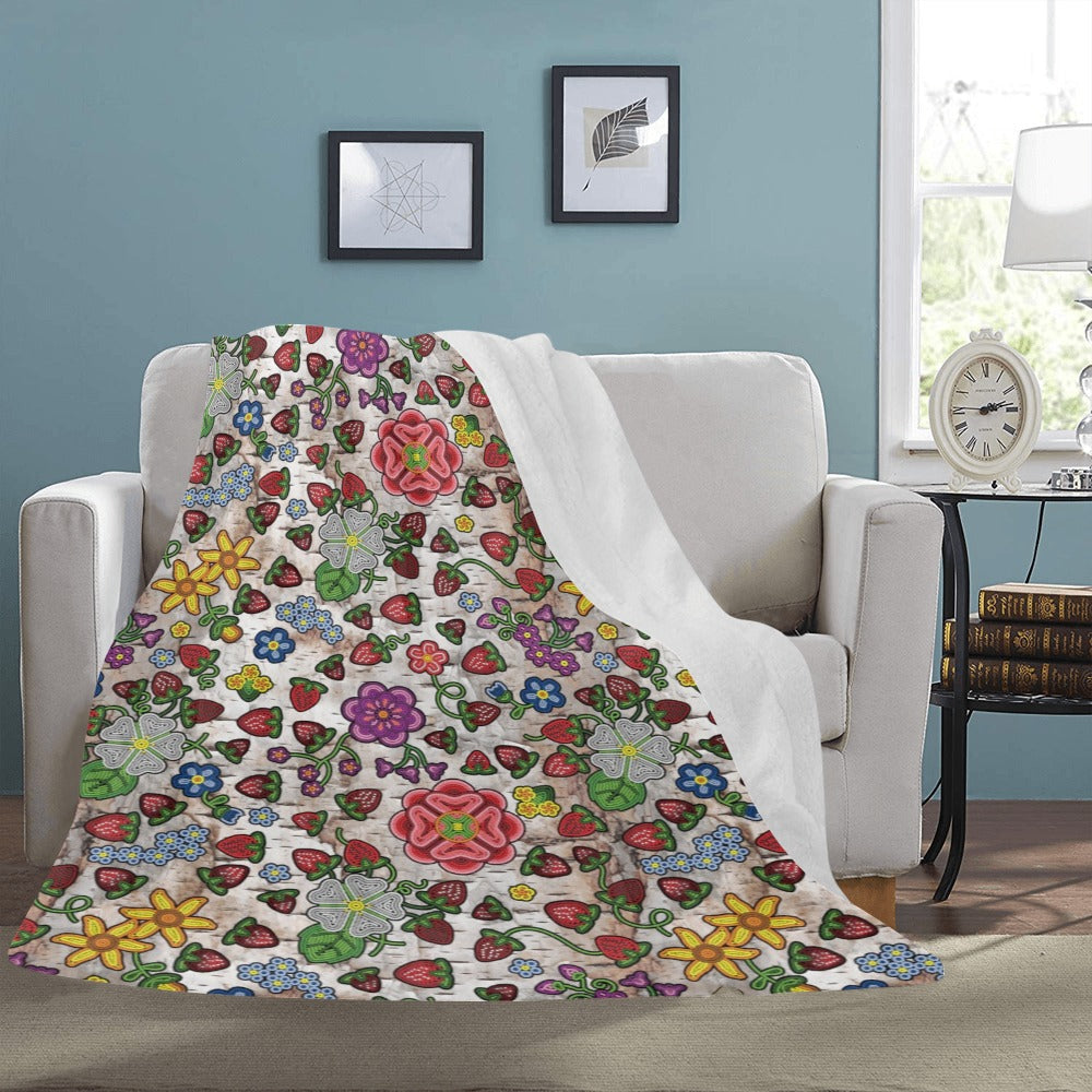 Berry Pop Br Bark X-Large Micro Fleece Blanket
