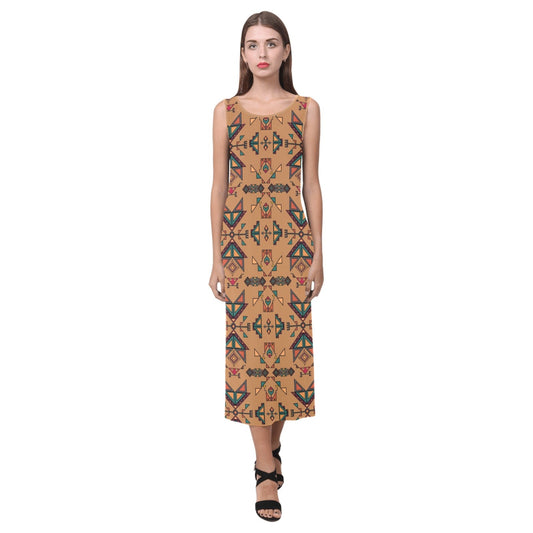 Arrow dawn Brown Phaedra Sleeveless Open Fork Long Dress