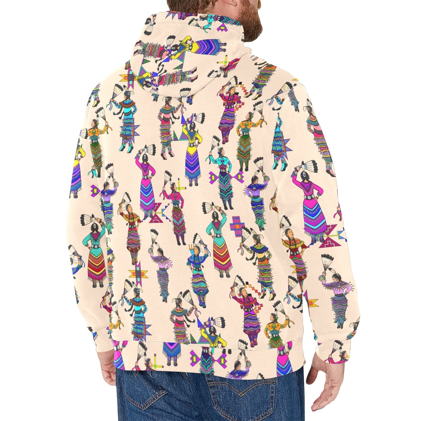 Women's Jingle Dancers Muslin Men's Long Sleeve Fleece Hoodie