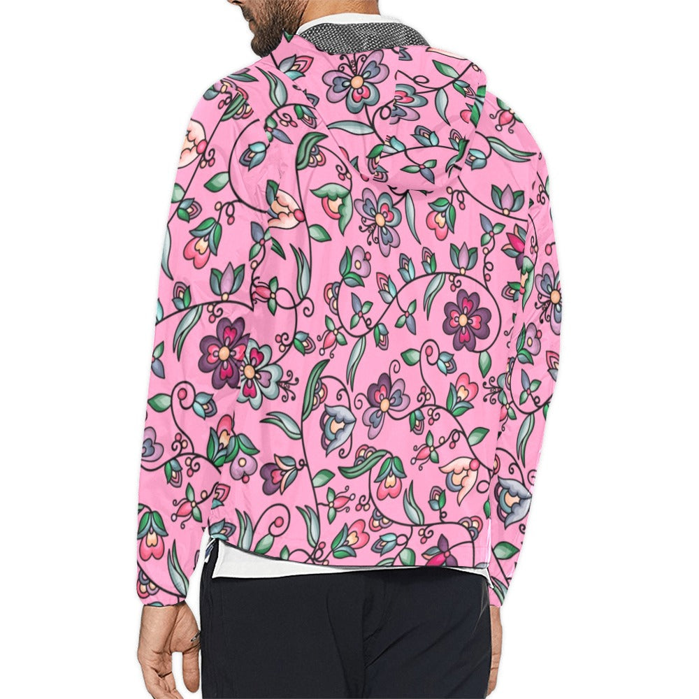 Amber Evening Garland Pink Men's Windbreaker