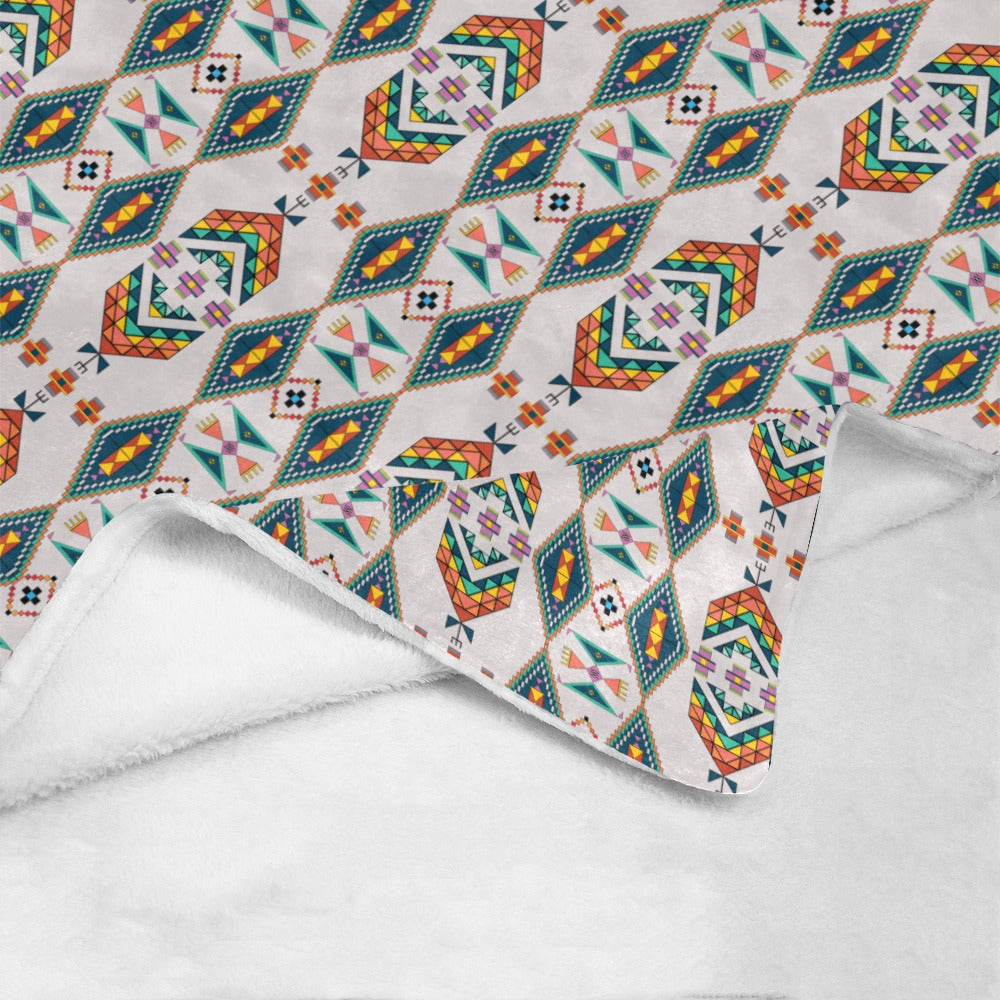 Travois Tipi Grey Ultra-Soft Micro Fleece Blanket 50"x60"