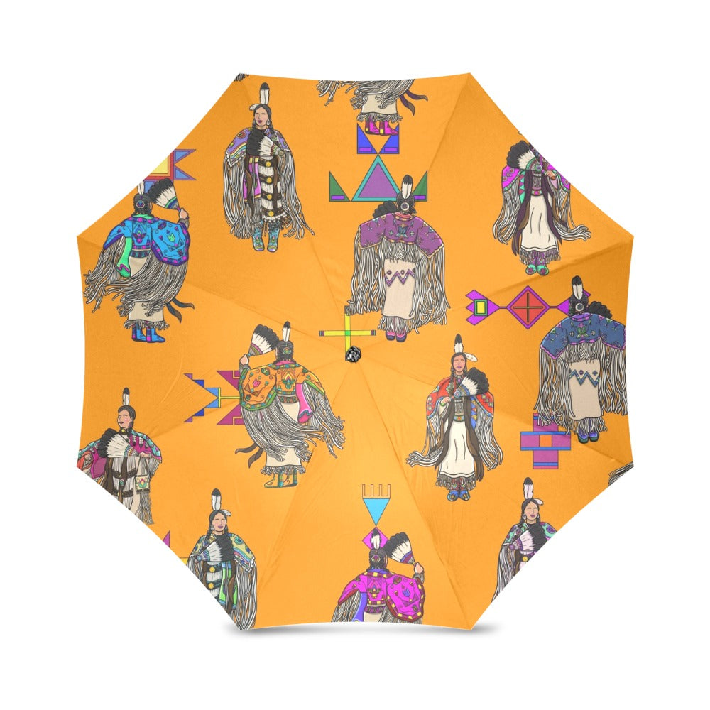 Women's Tradish Dancers Orange Foldable Umbrella