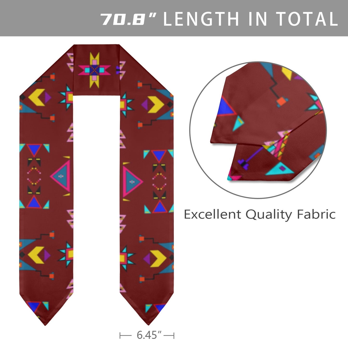 Enemy Territory Dark Maroon Graduation Stole