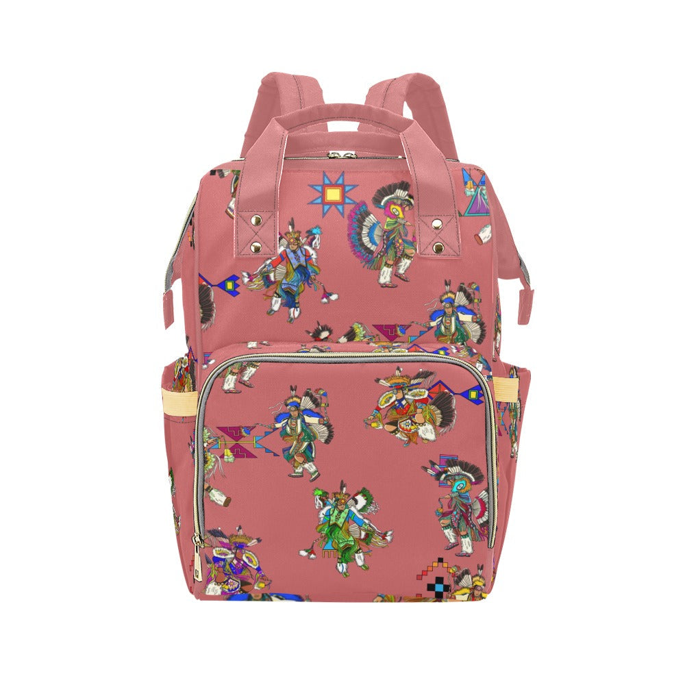 Men's Fancy Dancers Terra Cotta Multi-Function Diaper Backpack