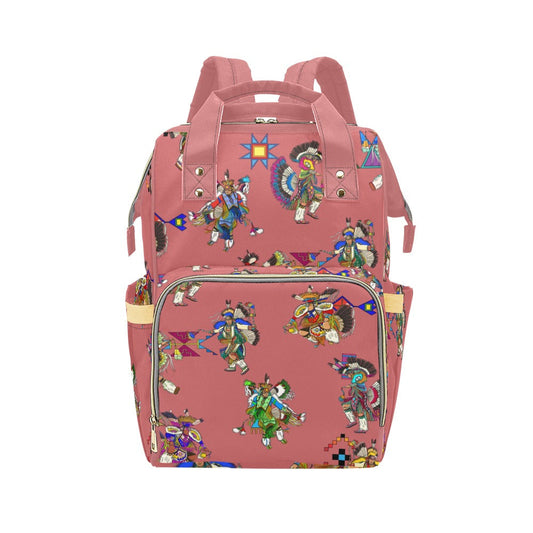 Men's Fancy Dancers Terra Cotta Multi-Function Diaper Backpack