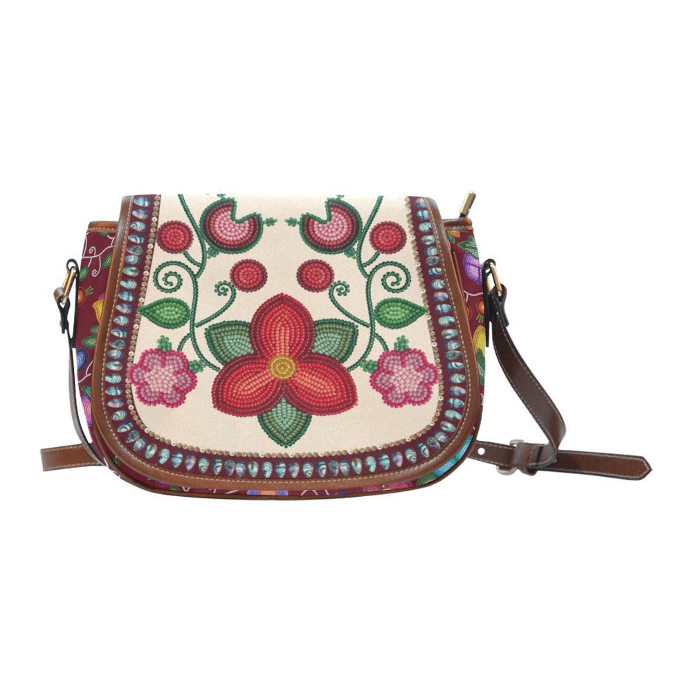 Beaded Offering Saddle Bag/Large - Cream