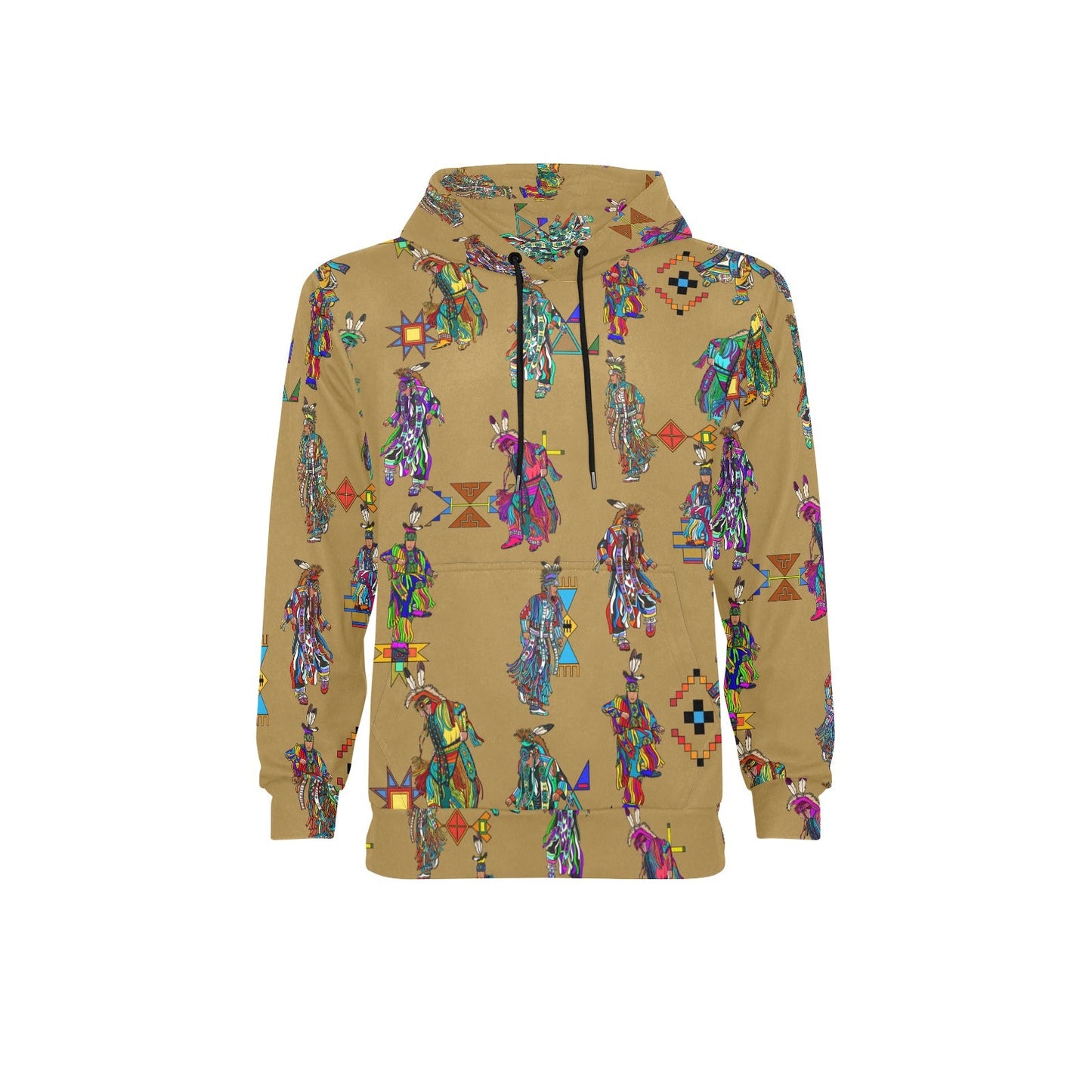 Men's Grass Dancers Earth Men's Long Sleeve Fleece Hoodie