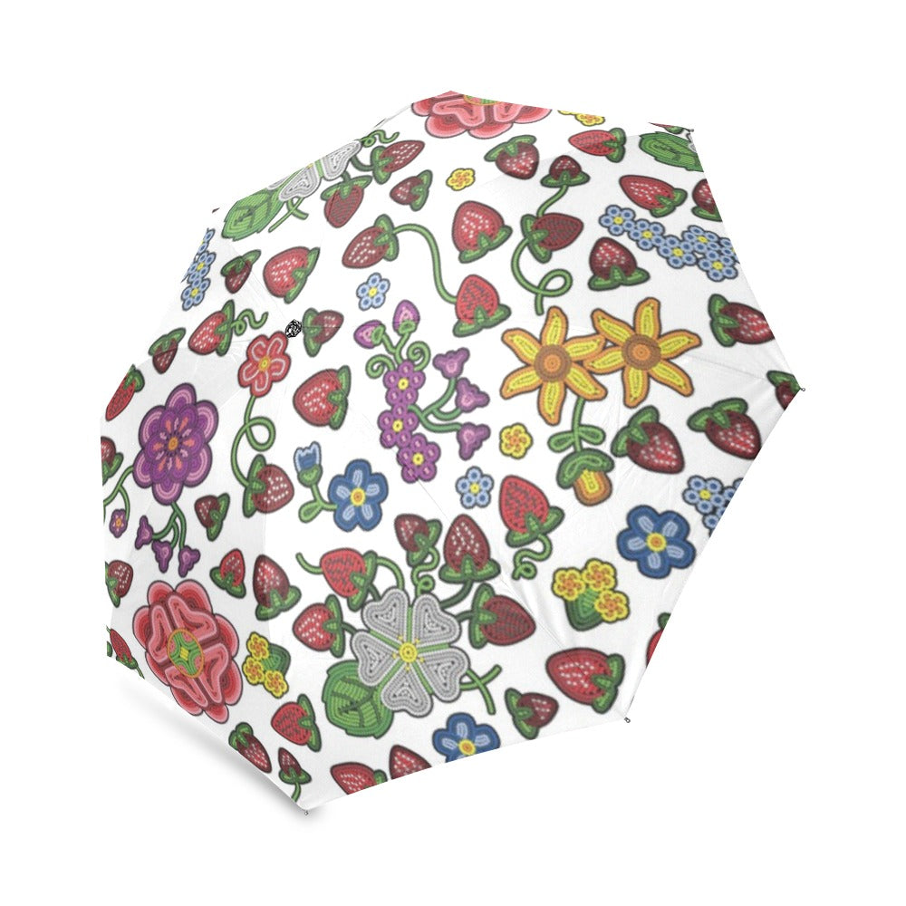 Berry Pop White Foldable Umbrella