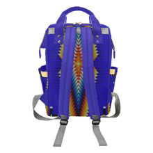 Load image into Gallery viewer, Diamond in the Bluff Blue Multi-Function Diaper Backpack/Diaper Bag
