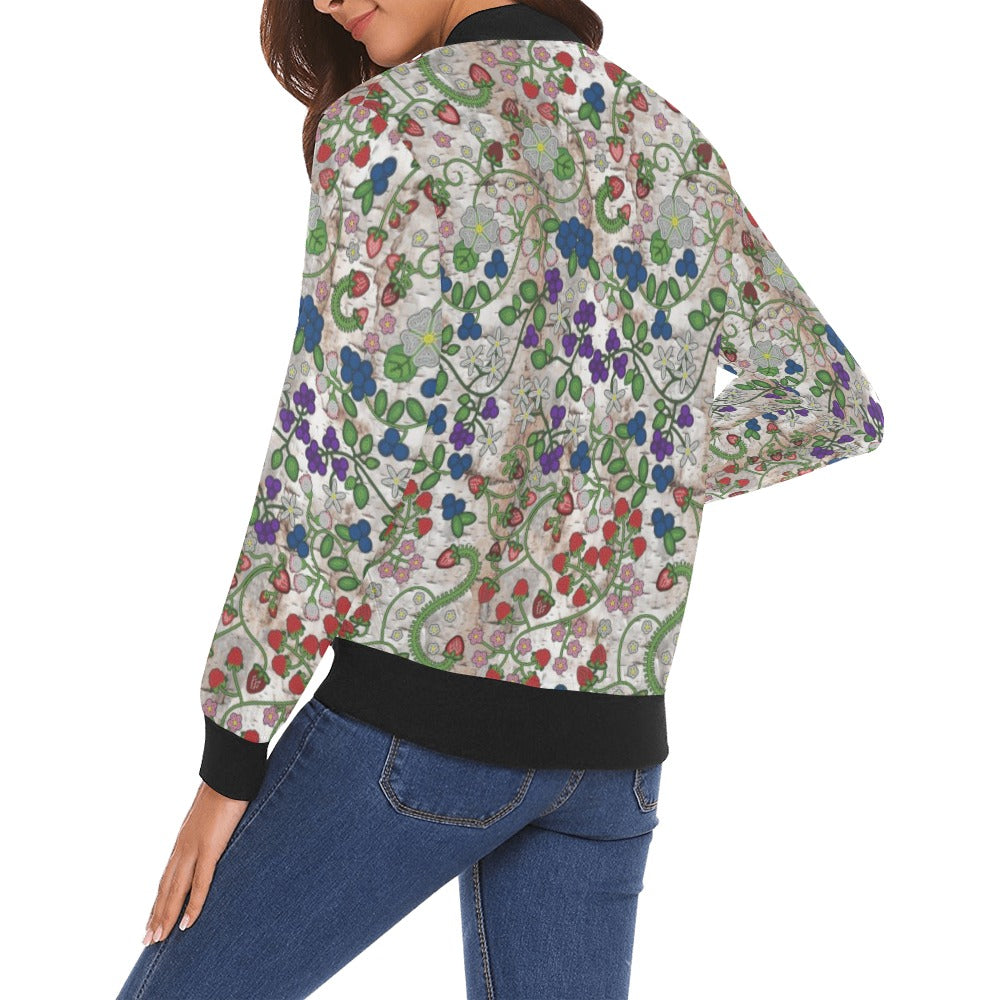 Grandmother Stories Br Bark Bomber Jacket for Women