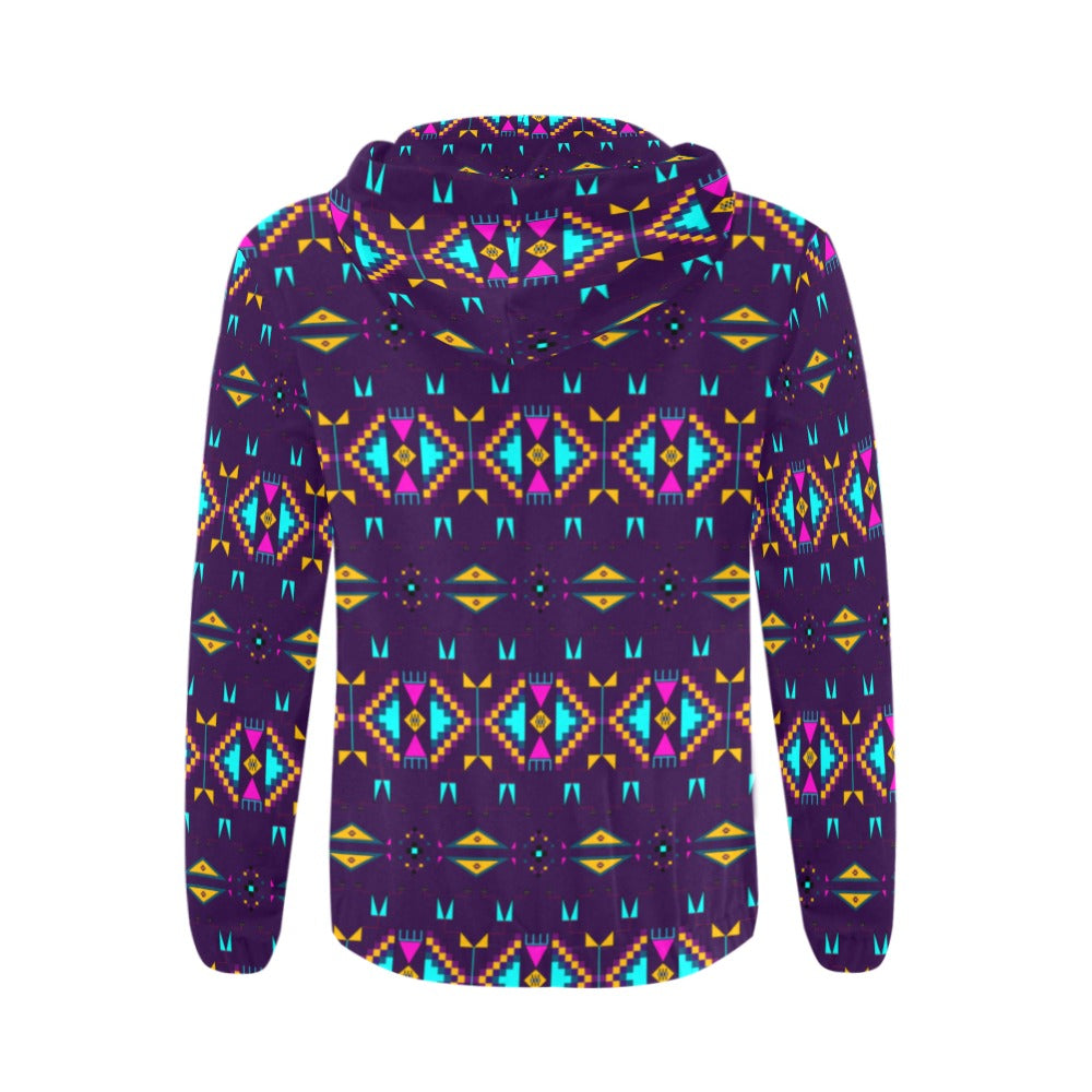 Rite of Passage Dark Purple Men's Zipper Hoodie