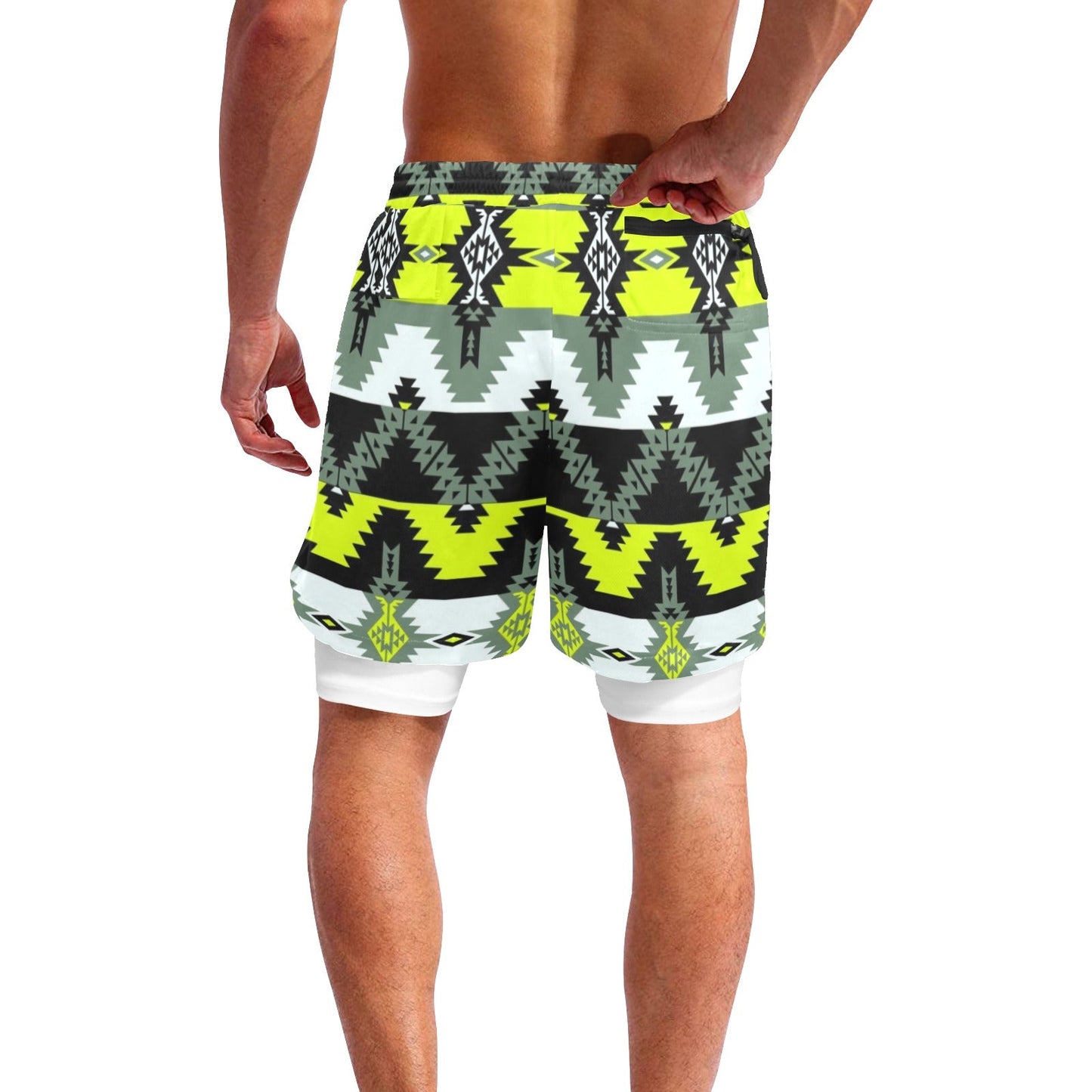 Two Spirit Medicine Men's Sports Shorts with Compression Liner