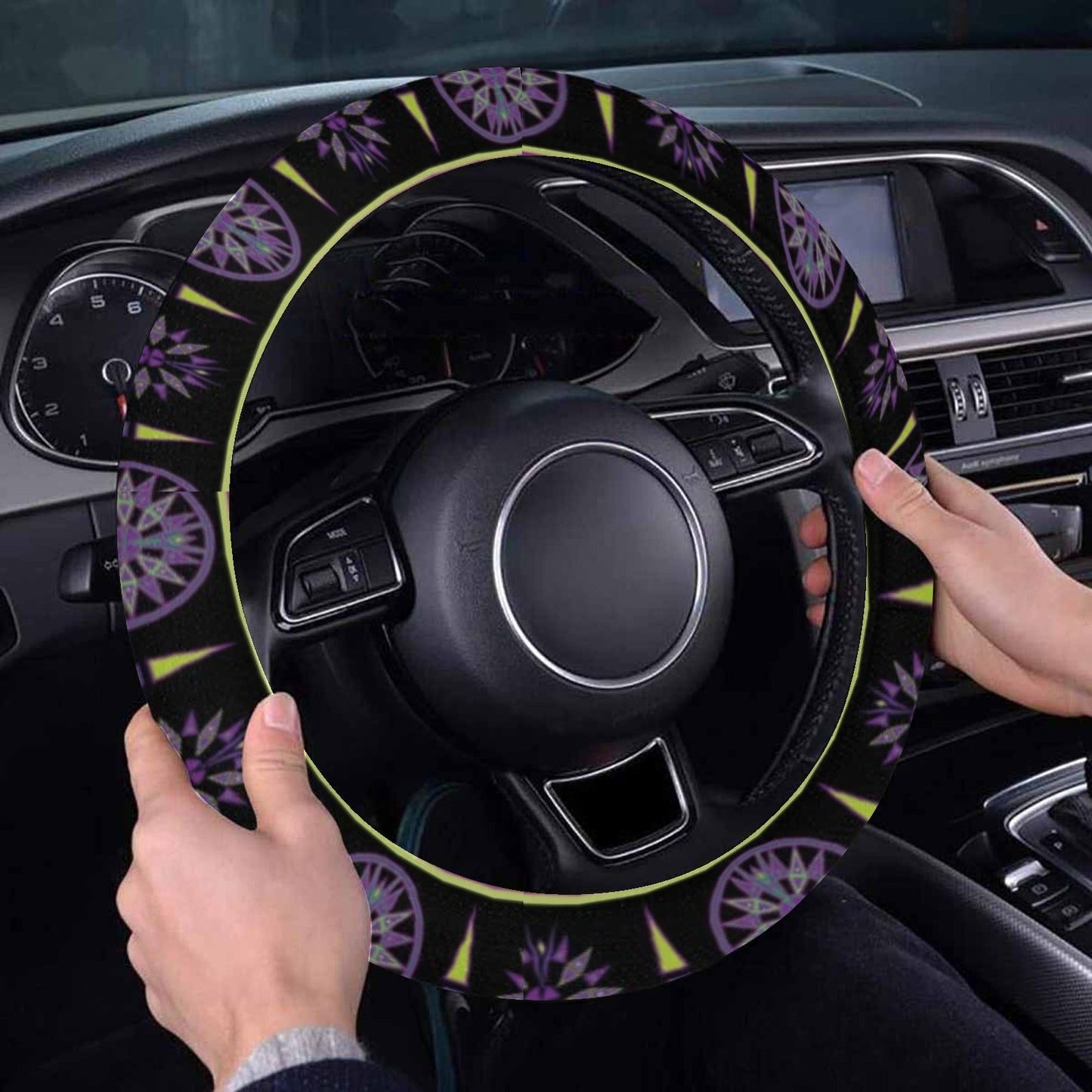 Evening Feather Wheel Steering Wheel Cover with Elastic Edge