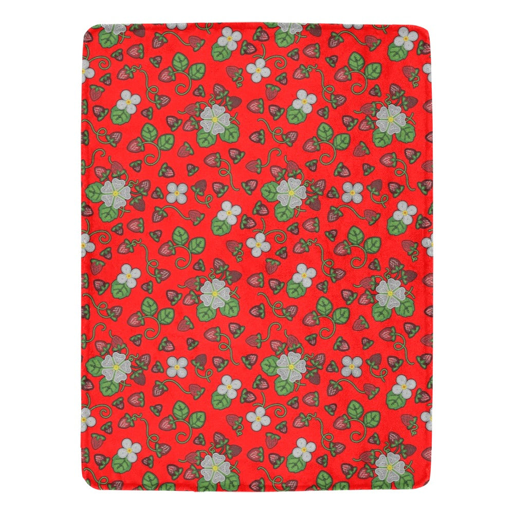 Strawberry Dreams Fire X-Large Micro Fleece Blanket