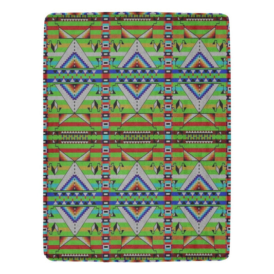Medicine Blessing Lime Green X-Large Micro Fleece Blanket