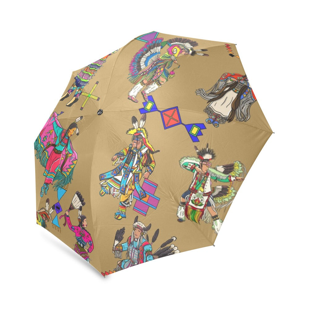 Grand Entry Dancers Earth Foldable Umbrella