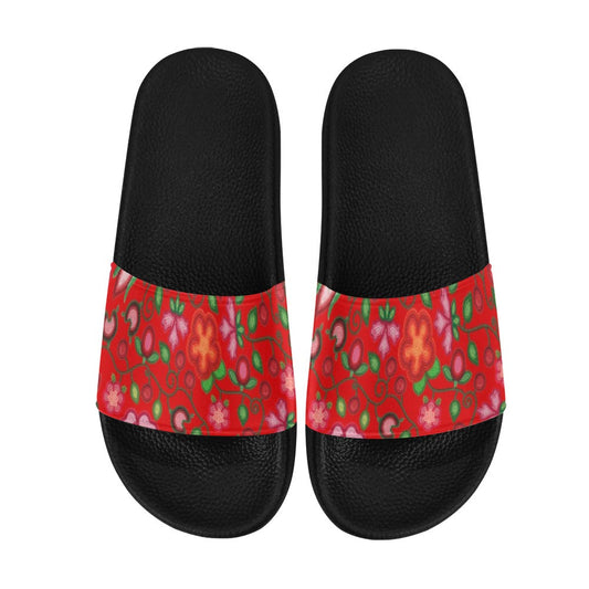 Rose Reverie Red Slide Sandals