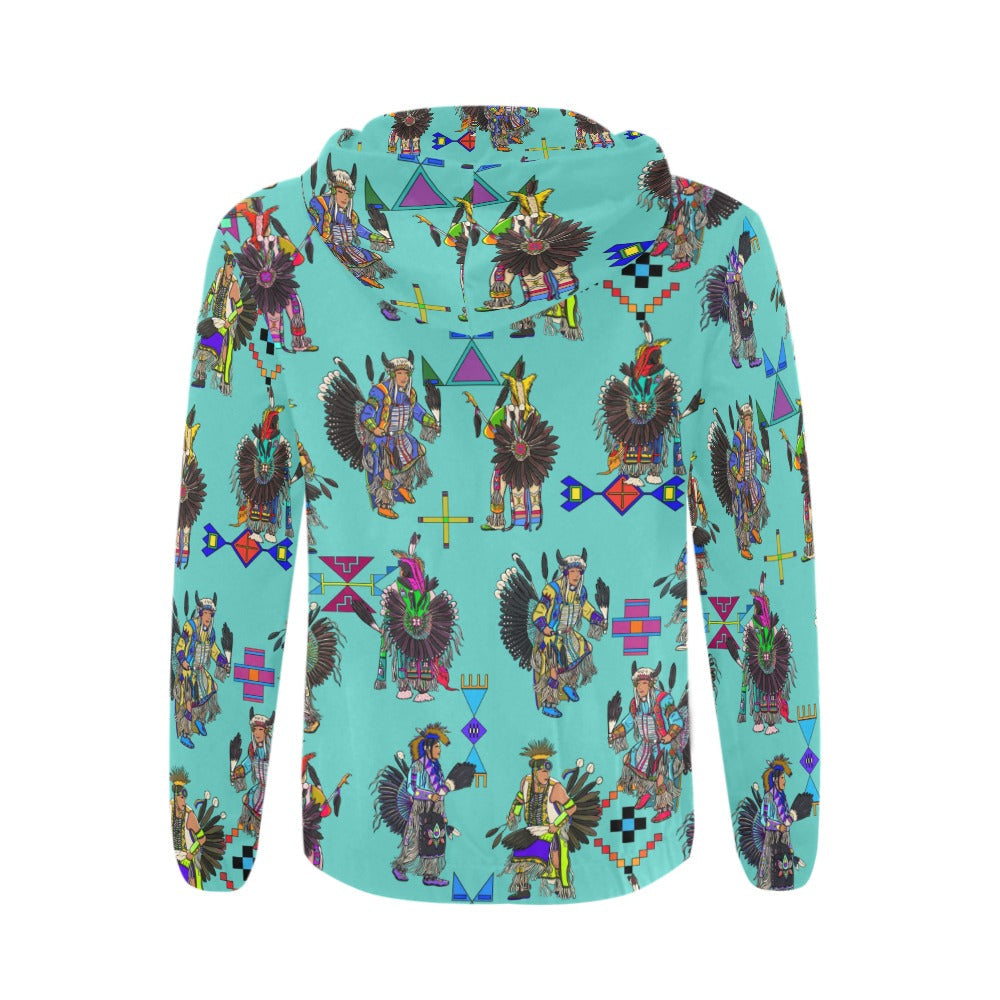 Men's Tradish Dancers Eggshell Blue Men's Zipper Hoodie