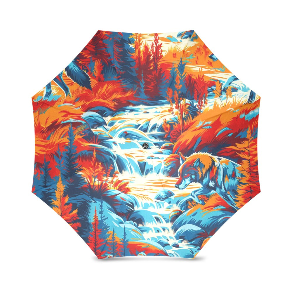 Hunting Wolves Foldable Umbrella