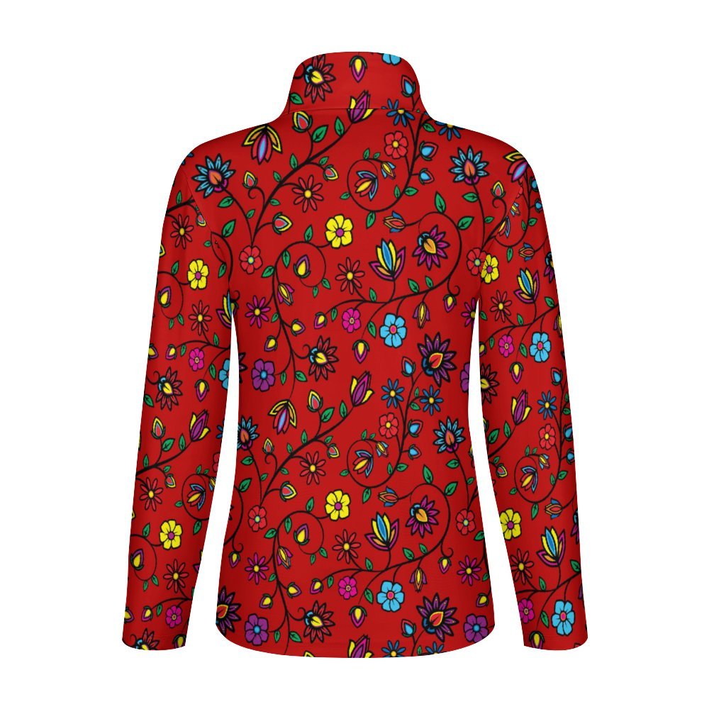 Nature's Nexus Red Long Sleeve Yoga Shirt