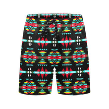 Load image into Gallery viewer, River Trail Sunset Men&#39;s Mid-Length Beach Shorts
