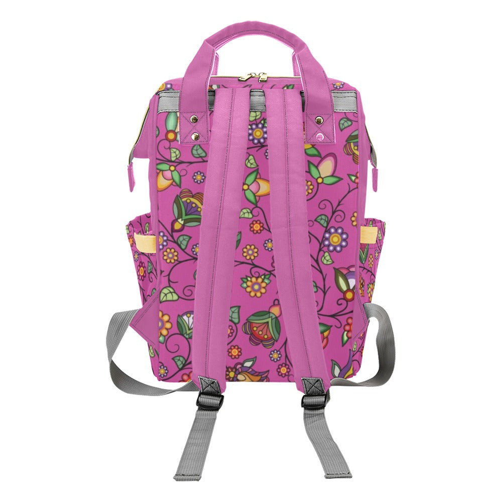 Heartbeat Petals Pink Multi-Function Diaper Backpack