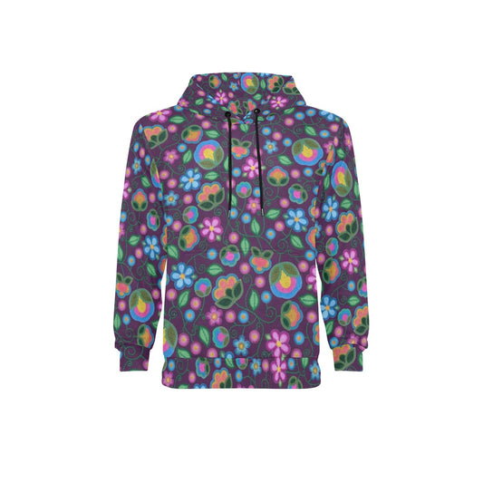 Turquoise Sunbeam Violet Fleece Hoodie